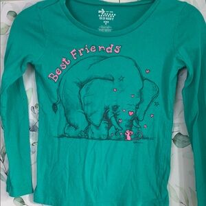 Old Navy Kids Teal Elephant Long Sleeve Tee. Like new